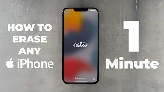How to erase any iPhone factory reset for sale or trade in only 1 Minute