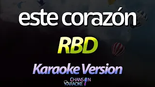 🔥 Este Corazón - RBD (Karaoke Version) (Cover)
