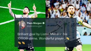 Celebs React To Messi’s INSANE Goal vs Australia 🥵