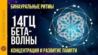 Бинауральные ритмы 🎧 Бета волны 14 Hz (1 час) ✨ Развитие памяти