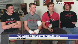 Four college wrestlers survive bear attack