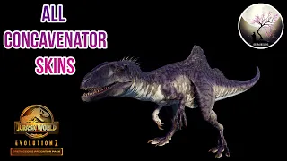 ALL CONCAVENATOR SKINS SHOWCASE!!! [4K] Jurassic World Evolution 2: Cretaceous Predator Pack