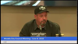 Molalla City Council Meeting June 8, 2022
