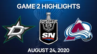 NHL Highlights | 2nd Round, Game 2: Stars vs. Avalanche – Aug. 24, 2020