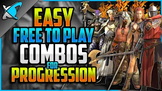 EASY "FTP" COMBOS for Progression!! | EARLY to END Game Champions | RAID: Shadow Legends