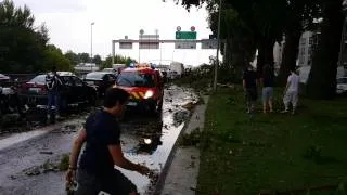 Dégâts après l'orage dans le centre-ville d'Angers 2