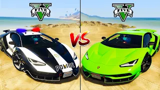 Police Lamborghini Aventador vs Lamborghini Centenario - GTA 5 Mods Which super car is best?