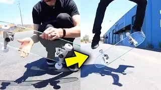 Kick Flipping A Glass Skateboard