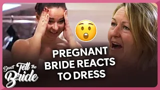 Pregnant Bride reacts to her groom's pick of wedding dress 🤰🏻