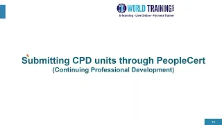 Learn About PeopleCert / AXELOS CPDs units- Continuing Professional Development | 1WorldTraining.com