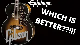 Is The Gibson J200 Really That Much Better Than Epiphone? At Guitar Wishes (Gibson vs Epiphone)