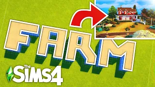 I Turned the word "FARM" Into a Real Barn in The Sims 4 // Sims 4 Farm Puzzle Build Challenge