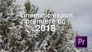 the most CINEMATIC EXPORT SETTINGS premiere pro cc 2018