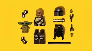 LEGO The Mandalorian (Din Djarin) & Baby Yoda (Grogu) | Unofficial Minifigure | Star Wars