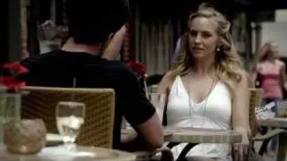 The Vampire Diaries 3x01 - Caroline and Tyler at the grill