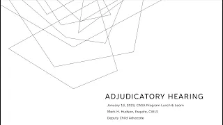 The Adjudicatory Hearing