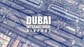 Dubai International Airport virtual aerial tour  Aerial view of Dubai  Airport مطار دبي الدولي