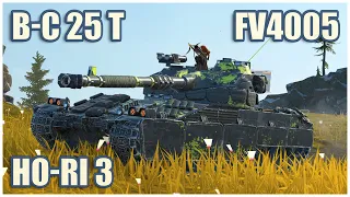 B-C 25 t, FV4005 & Ho-Ri Type III • WoT Blitz Gameplay