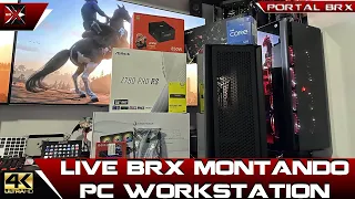 LIVE Portal BRX Montando PC Workstation em Corsair 5000D Airflow com i7 12g + RTX 4060ti!