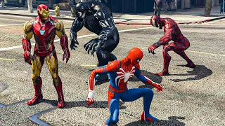 Spider-man Iron Man vs Venom and Carnage GTA 5 CocoBibu