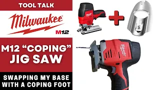 Milwaukee M12 Coping Saw / Swapping my Base with a Coping Foot / #milwaukee #tools #m12 #carpentry