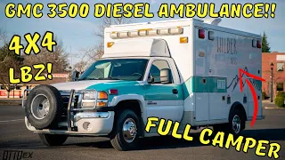 This 2007 GMC Duramax 4x4 Ambulance is a Full Off Grid Camper