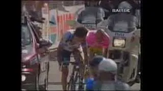 Giro  dItalia '98.  Alpe di Pampeago , 1°Tonkov 2°Pantani -- Telecronaca originale 2/2