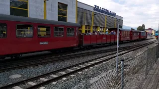 Zillertalbahn Dampfzug mit Lok 3, abfahrt Jenbach