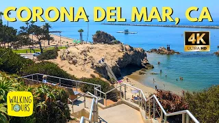 This beach is Paradise | Corona Del Mar CA | 4K Walking Tour