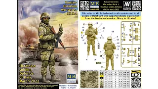 Unboxing MASTER BOX 24085 1/24 Russian-Ukrainian War Series UA Soldier Defence Of Kyiv March 2022