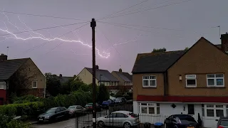 Thunderstorm In London, England.  6th June 2020.