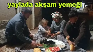 YAYLA EVİNİN ÖNÜNDE AYLECEK AKŞAM YEMEĞİ