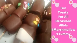 Chocolate Dipped Marshmallows #Kids #Yummy