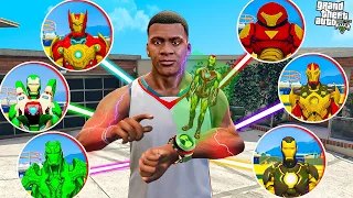 GTA 5 : Franklin Trying Ben 10 IRONMAN New Watch And Become IRONMAN in GTA 5 ! (GTA 5 Mods)