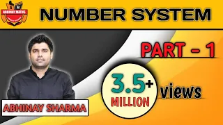 Number System Part 1 🚨 Most Advanced Classification Of Number - Abhinay Sharma (Abhinay Maths) 🚨