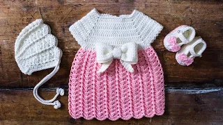 🧶 Easy Crochet Baby Dress 😍 (Suitable for Beginners also!)