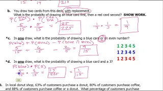 Test B (09 to 11) Solving Probability Word Problems Using Probability Formulas