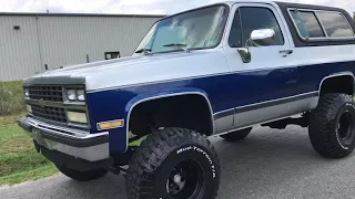 1989 Chevrolet K5 4x4 Lifted Classic Square Body Blazer