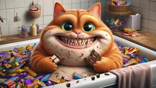 Oh NO! The Cat ATE too MUCH CHOCOLATE!🙀😿🍫 #cat #cutecat