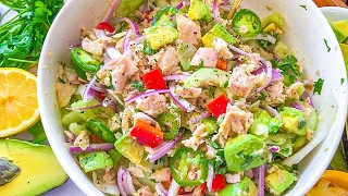 Ensalada Saludable de Atún y Aguacate 🥑 Que Comer en Días Calurosos ☀️