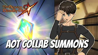 THERES NO WAYYY!!! Attack On Titan Collab Summons* (Summoning Video) Seven Deadly Sins Grand Cross