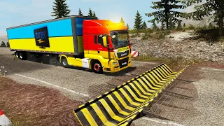 Cars vs Upside Down Speed Bumps #11 | BeamNG.DRIVE