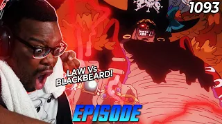 BLACKBEARD Vs LAW IS ABSOLUTE FLAMES!! | One Piece FULL Episode 1093 Reaction