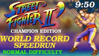 VEGA Speedrun NEW World Record Normal Difficulty 9:50 - Street Fighter II Champion Edition NEW WR