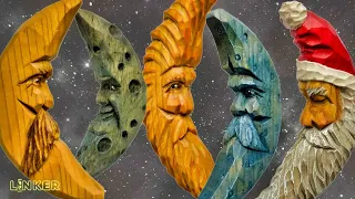 Carve The "Man on the Moon" -Full Woodcarving Tutorial