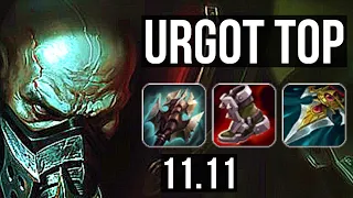 URGOT vs LEE SIN (TOP) | 1600+ games, 6 solo kills, 1.3M mastery, Godlike | EUW Master | v11.11