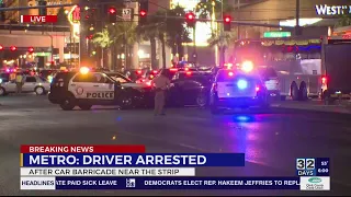 Police arrest driver involved in standoff near Las Vegas Strip