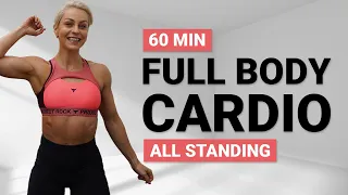 60 MIN STANDING CARDIO WORKOUT | No Equipment | Extra Sweaty | Circuit Training | Intense