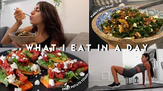 What I Eat In A Day | Sweet Potato Toast, Warm Farro Salad, Fav Soup Recipe and More! | AD
