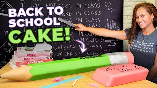 GIANT Pencil and Eraser CAKES For BACK TO SCHOOL| How to Cake It With Yolanda Gampp